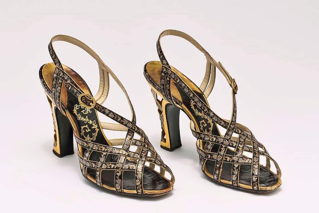 Ornate Leather Shoes from de Young Museum Exhibit Fashioning San Francisco