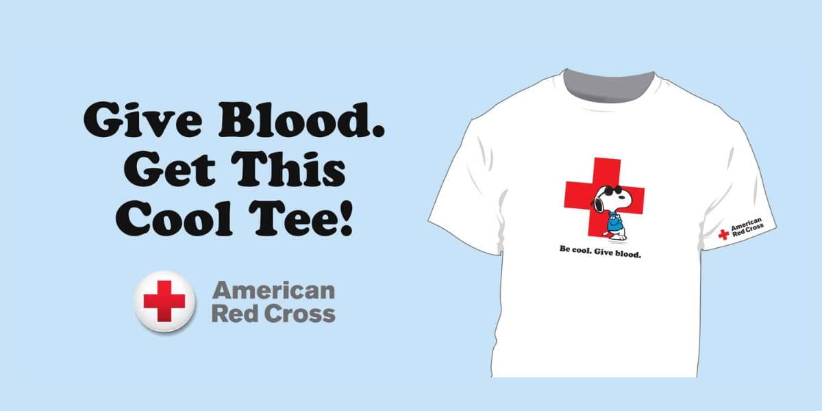 snoopy red cross t-shirt