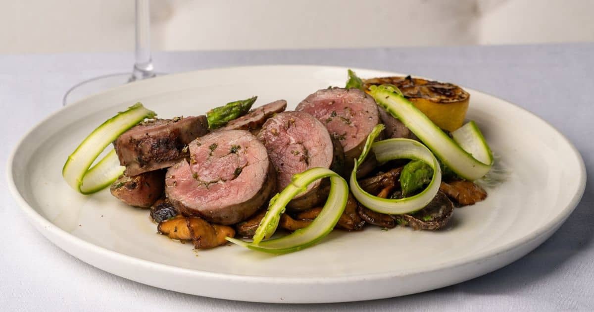 Steak plate at Estiatorio Ornos