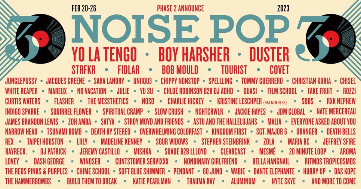 noise pop festival lineup