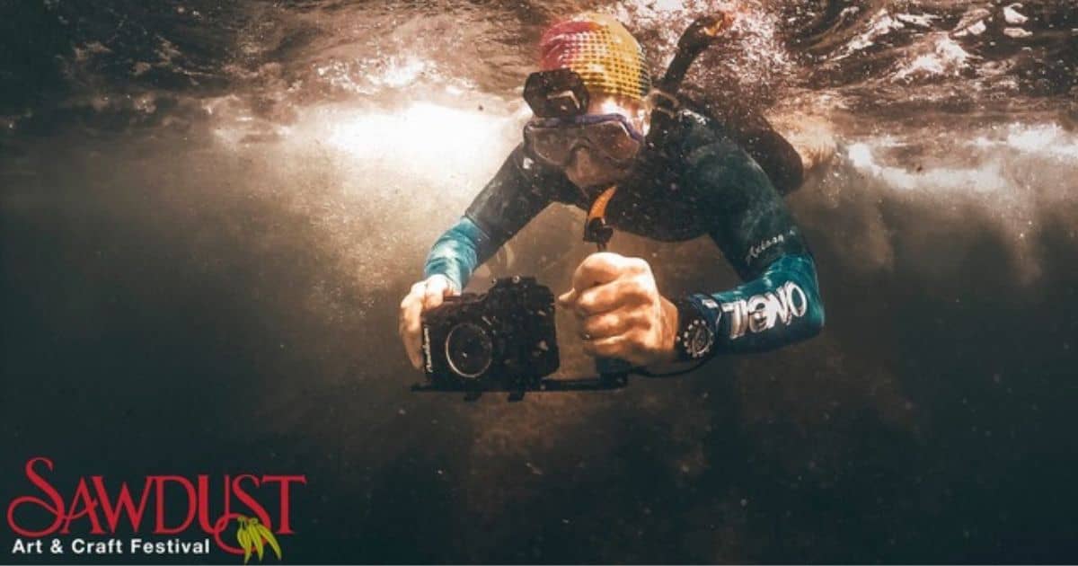 snorkeling man w/ camera