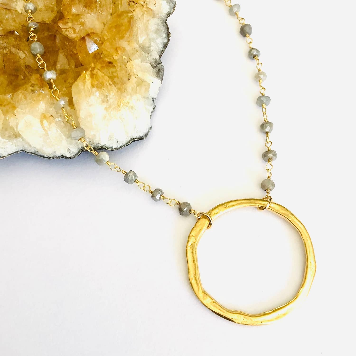 Julie Tuton-Small Circle Necklace-Shop-Local Makers