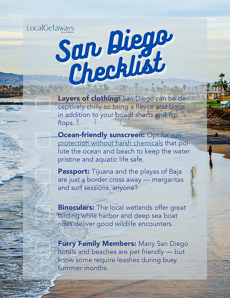 San Diego Ultimate Guide Checklist-Local Getaways-800x1035