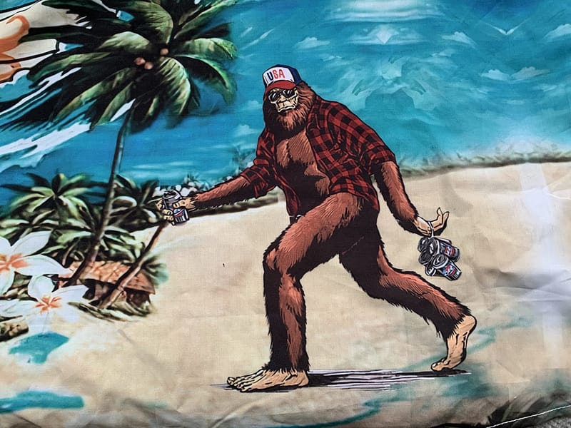 big foot aloha shirt