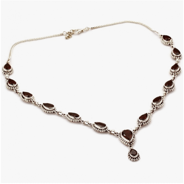 Garnet necklace, handmade, courtesy of Amazon