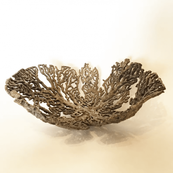 Bronze Sea Fan Coral Bowl, Tiburon, Handmade in Marin